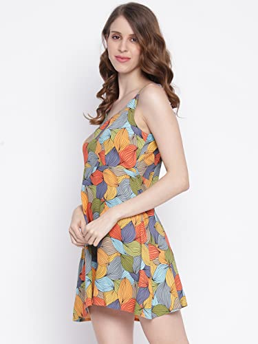 Image of IQRAAR Womens Rayon Printed Fit & Flared Dress