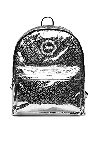 hype Sac à Dos Unisexe avec Blason léopard holographique argenté, Mixte, 40 inch