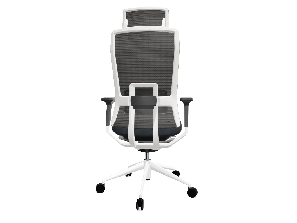 Silla de Oficina o Escritorio Profesional Top Actiu TNK Flex Shadow Blue Respaldo Malla Ergonómica, Brazos Regulables 3D con certificación 24h hasta 150kg