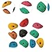 Yiju 10Pcs Rock Climbing Holds Wall Holds Play Portable Climbing Rock Wall Grips for Outdoor Playground Course Training Tree House, withoutBackNailScrew