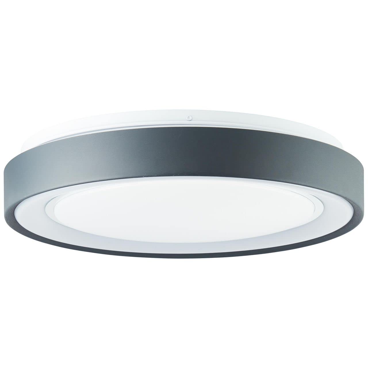 BRILLIANT Lampe, Tessy LED Deckenleuchte 39cm anthrazit/weiß/chrom Tuya-App, 1x LED integriert, 24W LED integriert, (2600lm, 3000-6500K), Steuerbar mit der Tuya-App/WLAN-Gerät