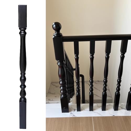 Barres décoratives pour rénovation d'escalier en bois intérieur noir