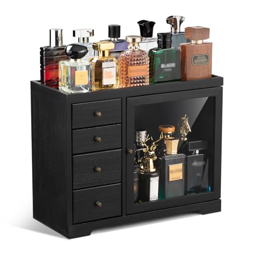 Emfogoo Organizador de perfume, soporte de perfume de madera para...