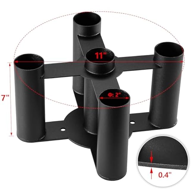 Barbell Holder Storage Rack, Heavy Duty Vertical Barbell Stand for Home and Commercial Gym, Fit 2-inch Olympic Bars, Curl Bars, Hex Bars