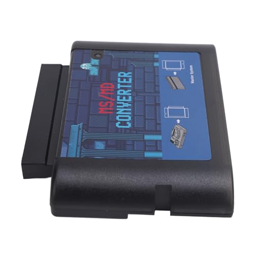 FILFEEL Convertidor de Tarjeta de Juego MS a MD para 5/3/2 y - Accesorio de Juego Multiplataforma (Negro Transparente)