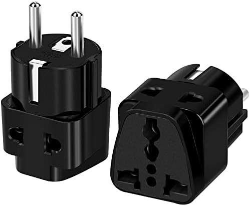 European Adapter,UROPHYLLA European Travel Power Plug Adapter,Universal Plug for Germany France Denmark Iceland Netherlands Finland Russia Greece Spain Italy etc