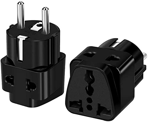 European Adapter,UROPHYLLA European Travel Power Plug Adapter,Universal Plug for Germany France Denmark Iceland Netherlands Finland Russia Greece Spain Italy etc