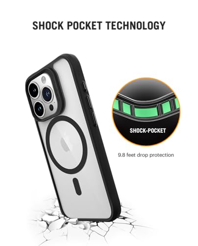Image of DailyObjects Polycarbonate Case for iPhone 14 Pro Max Compatible with Mag-Safe Wireless Charging, Hybrid Clear Slim Shockproof Back Cover