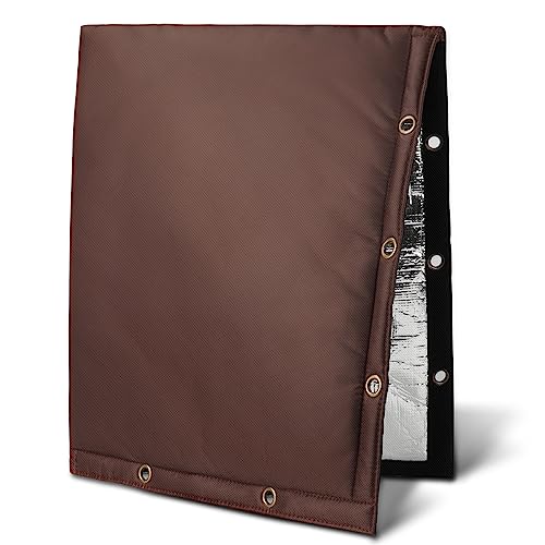 Backflow Preventer Insulation Cover - Winter Freeze Protection for Outdoor Pipes, Irrigation & Sprinkler Valves, 16''W x 20''H (Brown)