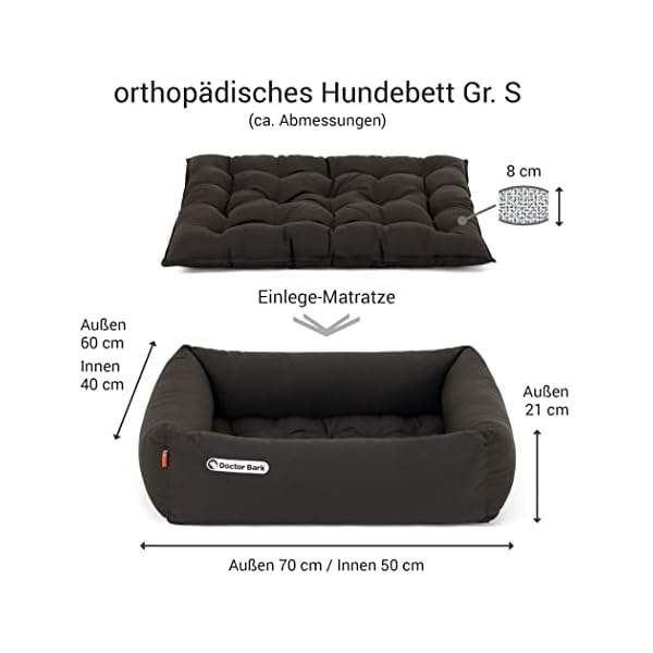 Doctor Bark - orthopädisches Hundebett, waschbar bis 95°C, geruchsfrei & hygienisch, kuscheliger Hundekorb, Baumwoll-Mischgewebe – Bild 4
