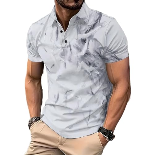 Polo ethnique homme idéal pour les vacances d'été et soirées d'été imprimé boho