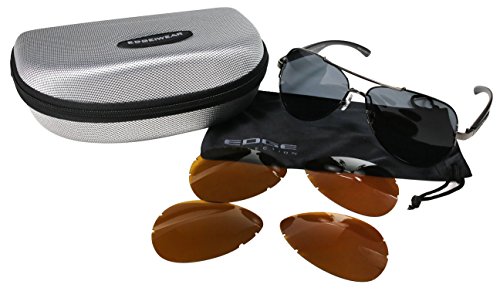 Sunglass with Interchangeable Pop Out HD Polarized Lenses 25018-P-SET2