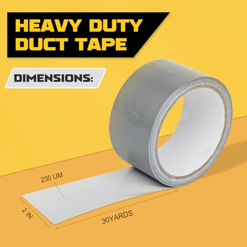 Image of SIKEDEPRO Duct Tape, Silver Tape,5 Rolls 2 inches x 30 Yards ducttape,Strong, Flexible,Heavy Duty Duct Tape,Waterproof Bulk Value for Indoor & Outdoor Repairs, Industrial Use (Pack of 2)