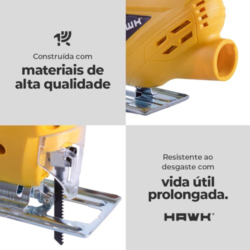 Serra Tico Tico Hawk 400w Profissional com Lamina de corte HW2050 Madeira Metal (110v)