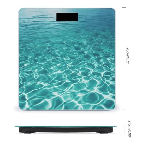 Báscula digital de baño con plataforma amplia y pantalla LCD miniatura 2