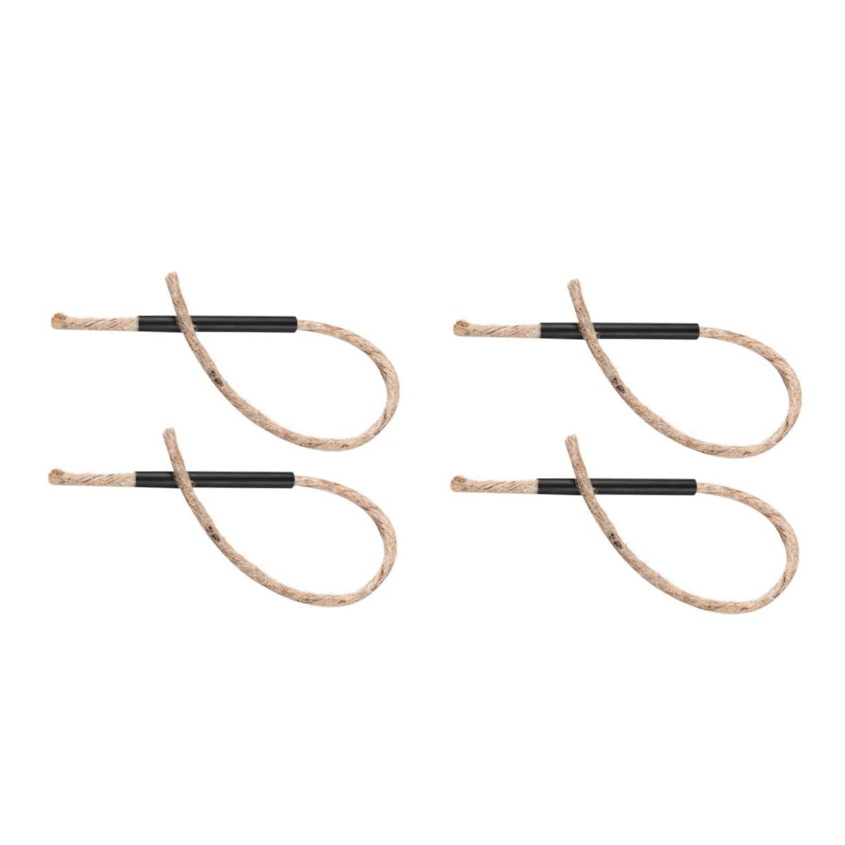 Kisangel 4pcs Fire Starting Kit Portable Rope Wick for Outdoor Survival for Camping Hiking Fishing Emergency Situations Easy to Wind Resistant