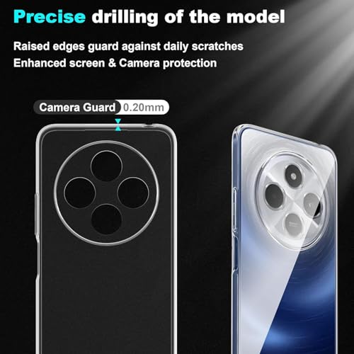 Image of REALCASE Silicone iQoo Z10 / Vivo T4 5G Back Cover Case, Scratch Resistant Protective Crystal Clear Transparent Shock Proof Bumper Back Cover Case for iQoo Z10 / Vivo T4 5G