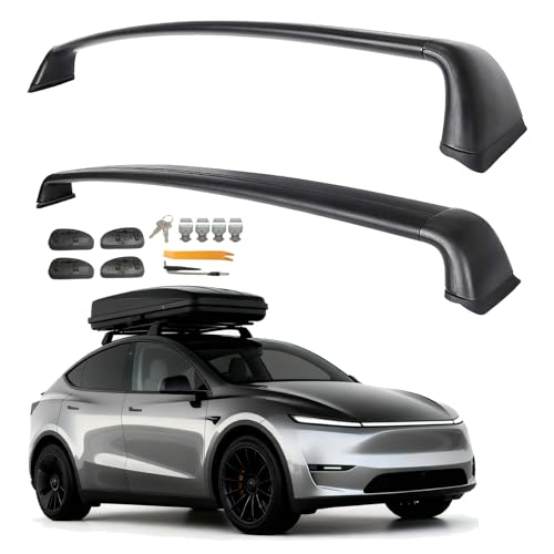 Zorik Locking Roof Rack Cross Bars for Tesla Model Y 2017-2025, 165lbs Capacity with 2mm Aluminum...