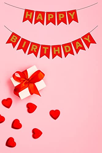 Salaunier Red Gold Happy Birthday Bunting Banner With Shiny Gold Letters Party Supplies, Happy Birthday Banner For Kids, Girls, Boys, Men, Women, Swallowtail Flag Happy Birthday Sign Garland #TOP4