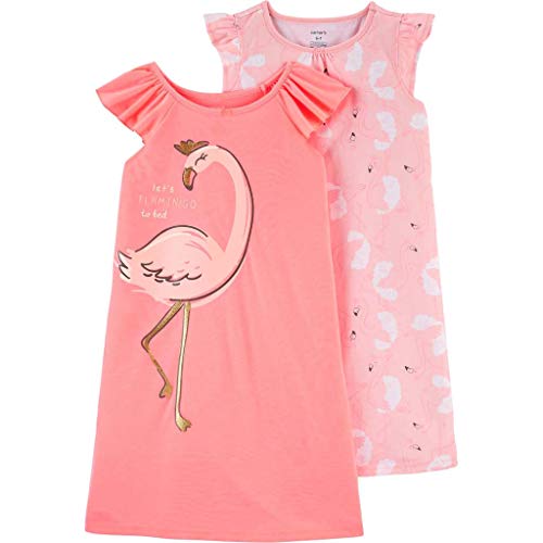 Carter's Girls' 2-Pack Nightgowns (2-3, Purple/White/Unicorn)