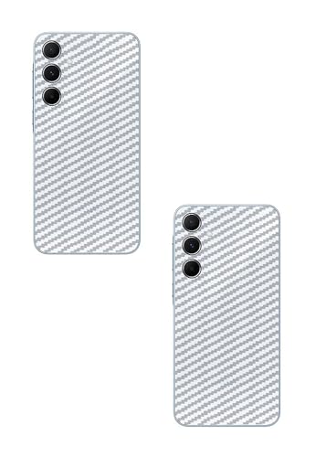 Image of (Pack of 2) Compatible with Samsung Galaxy A55 5G Skin Sticker /Vinyl wrap /Protective Film Mobile Back Skin Carbon Fiber 3D Transparent by Candeal Mizhan(Only Back)