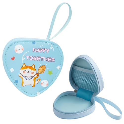 FunBlast Triangle Coin Pouch for Kids – Cute Cartoon Design Mini Purse, Multipurpose Coins Pouch, Small Zipper Wallet for Kids & Girls, Kawaii Coin Bag (Random-Blue)