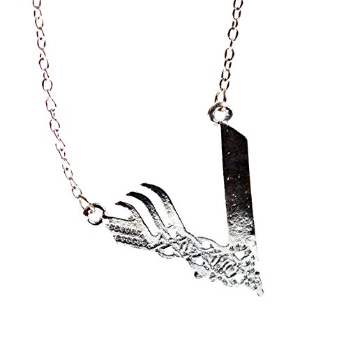Los Vikingos en tono plateado Logo Necklace - Ragnar Lodbrok Odin Vikingo