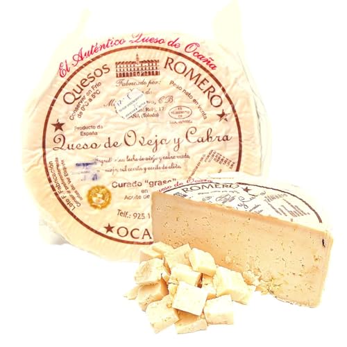 QUESO DE OVEJA Y CABRA CURADO ROMERO OCAÑA - MITAD -