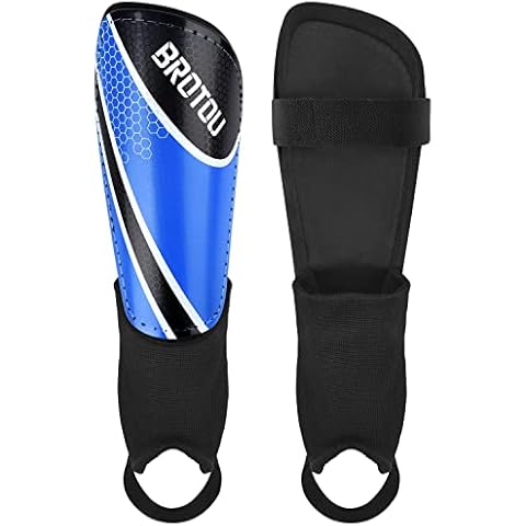 Schienbeinschoner Fußball, BROTOU Schienbeinschoner Kinder mit Knöchelschutz, Leichte, Langlebige, rutschfeste Schienbeinschoner mit Verstellbaren Riemen für Jungen und Mädchen Cover