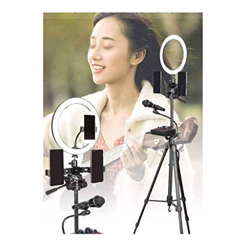 XYSQWZ Handyhalter Für Beauty Fill Light 3-Kamera-live-Broadcast-Support-stativ 10-Zoll-led-ringlicht-stativ (größe: B) – Bild 7