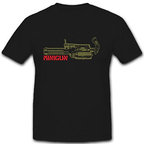 T-shirt Gatling 6742 noir XXXXL avec motif Minigun haute résistance au lavage