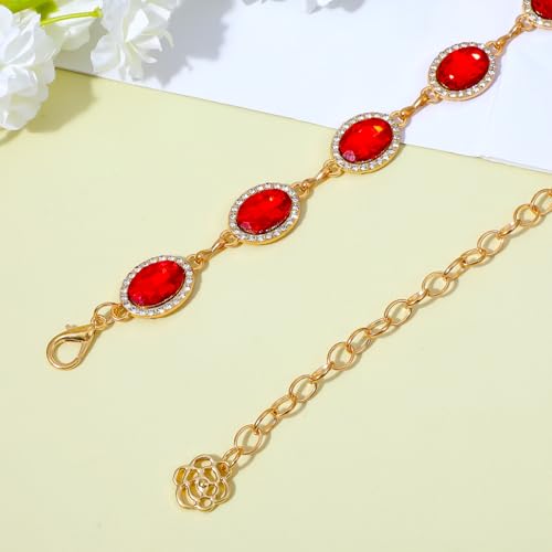 Red Chain Belt for Women Dress - Vintage Red Rhinestone Cowgirl Western Waist Chain Belt, Gift for Women Birthday, Graduation, Wedding4