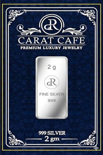 Image of CaratCafe 2g (2 Gram) Pure Silver Bar - 999 Purity - Investment Grade Silver Bullion for Gifting, Pooja & Investment