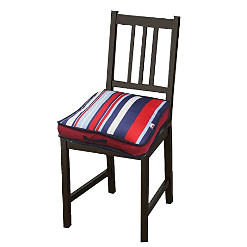 Image of COOZLY 18 Inches X 18 Inches Chairpad /Seat Cushion with Elastic Straps - Cotton Printed Design Tuf Fibre Filling | Seat Cushion (Sportzy)