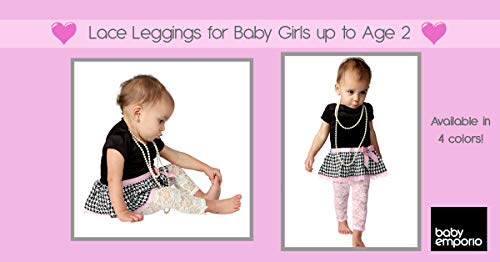 Baby and Toddler Girl-Lace Leggings Tights -Capris - Satin Bows - Soft Non-Scratch3
