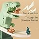 Dinosaurier Kletterspielzeug, Dino-Rutsche, elektrisches Treppensteigerspielzeug, Rennstrecken Spielset, Dinosaurier-Achterbahn-Spielzeug mit Licht und Musik, als Geschenk für Kinder