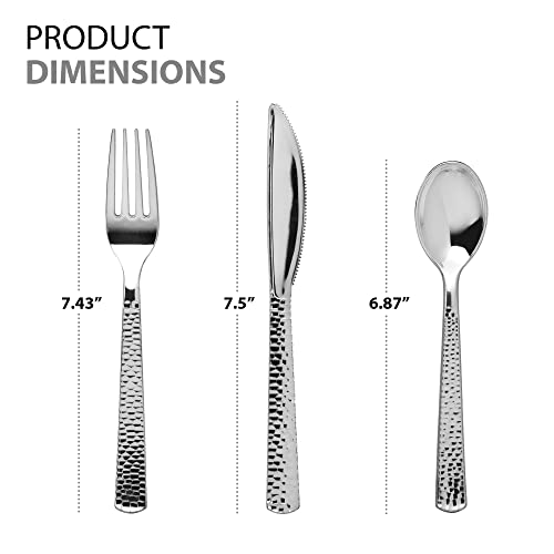 Extra Heavyweight Plastic Cutlery Combo, 96 Count: 32 Forks, 32 Knives, 32 Spoons