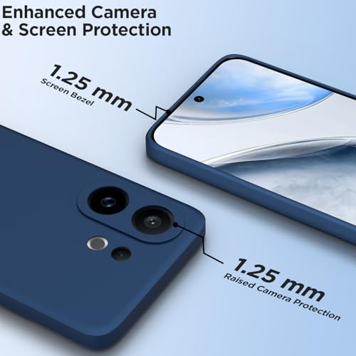 Image of Outlouders Back Cover for Vivo X200 Fe 5G | Camera Protection | Durable Soft Matte Silicone Bumper Case (Blue)