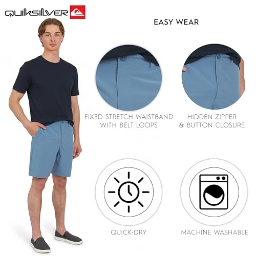 Quiksilver Mens Regular Fit Fixed Waist Water Friendly Active Hybrid ShortsCasual Shorts - Image 5