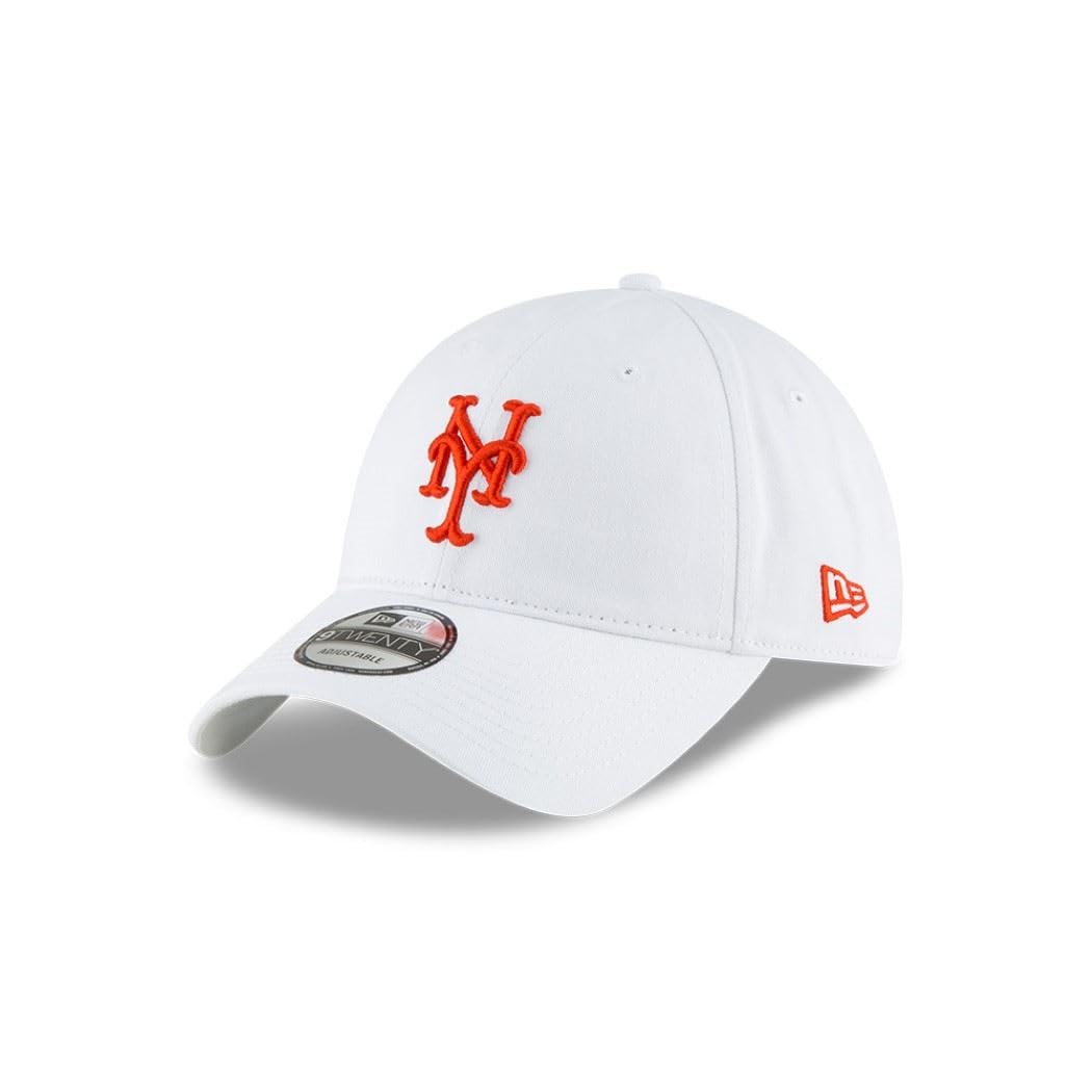 New Era Unisex White New York Mets Mlb Core Classic Adjustable 9Twenty Cap