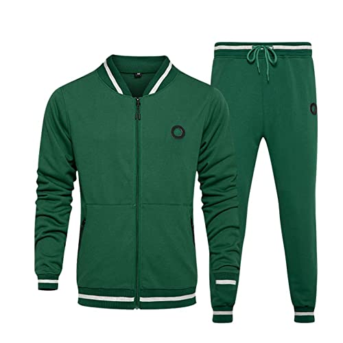 AOTORR Ensemble de survêtements 2 pièces pour hommes Jogging Ensemble de Sweat-shirt Zippé Vert XL Cover