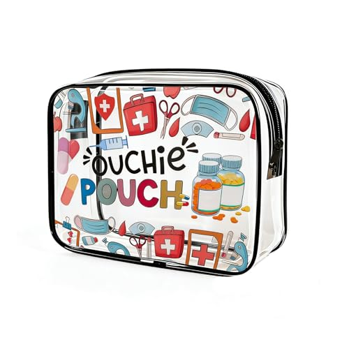 ZAHSY Medicine Ouch Pouch First Aid Bag Organizer Gift Bags for Travel Trailer Accessories Pill Med Storage Bag with Zipper Funny Ouchie Pouch for Best Friend Medical Medicine Bags for Daughter