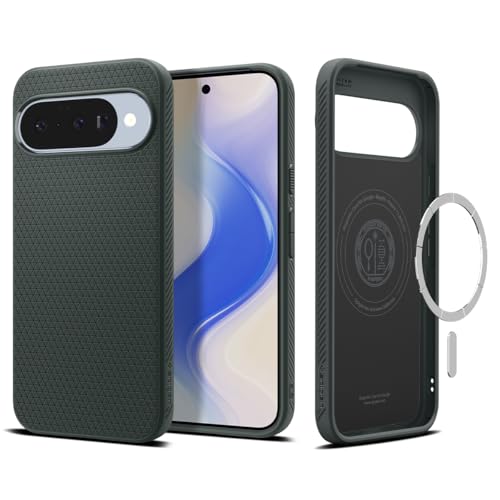 Spigen Compatible with Pixel 10 Pro/Pixel 10 Case Liquid Air MagFit - Abyss Green