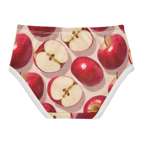 Wusikd Red Apples Girls' Underwear Cotton Girls Briefs Soft Toddler Underwear 2T2