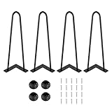 YORKING 4 Stück Haarnadel Tischbeine 35cm Hairpin Legs Metall Tischbeine Tischgestell Möbelbein Robuste Möbelfüße für Esstisch Couchtisch Schreibtisc