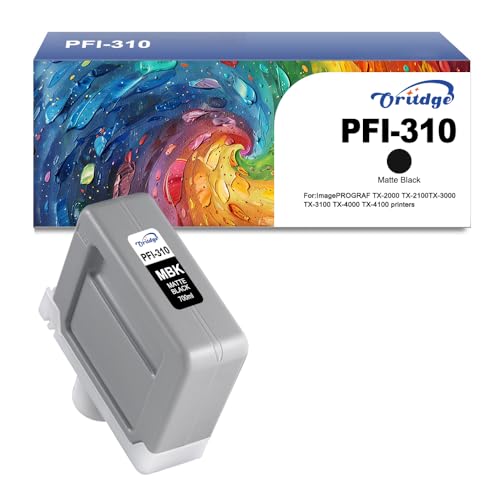 Encre PFI-310 Noir Mat haute densité pour Canon imagePROGRAF TX-3000 et TX-4000