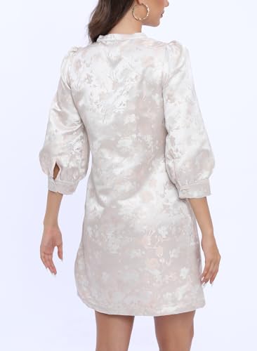 Image of Ladyful Women's Floral Jacquard Dress Cocktail Mini Shift Dresses