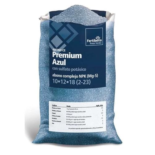 Suinga Abono Granulado Fertilizante Blue Max 12-8-12 de 25 Kg | Rápida Acción | Alta Solubilidad de Fósforo, Nitrógeno y Potasio. Nitrógeno 12%, Fosforo 8%, Potasio 12% | Recomendado para plantas