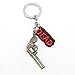 guodong The Walking Dead Portachiavi Rick Revolver Portachiavi Portachiavi Moda Chaveiro Portachiavi Ciondolo Uomo Gioielli Regalo