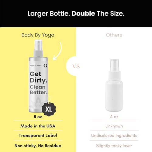 Image of Yoga Mat Cleaner Spray - Spa-Like Scent | Eco-Friendly Formula | Neutralizes Sweat & Odor | Helps Protect Your Mat | 8 oz | Plant-Based, Made in USA | Body By Yoga